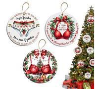 Decorazioni natalizie per gli amici - Decorazioni 2D in acrilico divertenti per il miglior amico - 3 pezzi di decorazione divertente 'amicizia per l'albero di Natale | per le donne Colleghi casa