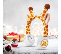 Decorazioni natalizie per interni, compatibili con la testa di peluche del cervo Sika 831, auricolari Bluetooth, regalo wireless per bambini