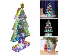 Decorazioni natalizie per interni, fantastica luce multicolore per albero di Natale, luci LED che cambiano da tavolo, per feste e interni (trasparente, 33 5 cm)