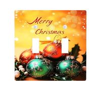 Decorazioni natalizie per interruttori della luce, coperture per uscite, palline di Natale rosse e verdi per l'inverno, decorazione natalizia per la casa per soggiorno e cucina, dimensioni standard