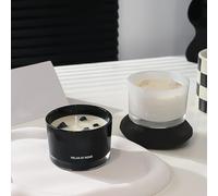 Decorazioni natalizie per la casa, aromaterapia, candela profumata in vetro, decorazione per la casa, decorazione per la camera da letto, regalo di compleanno (bianco, taglia unica)