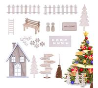Decorazioni natalizie per la casa delle bambole in miniatura, decorazione di Natale per la casa delle bambole, modello di piccola scena che finge di giocattoli - Woode - per la casa delle