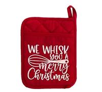 Decorazioni natalizie per pentole, kit da forno, presine, guanti da forno, guanti da forno, guanti da forno stampati, regalo per insegnanti, vicini, colleghi, famiglia (F, A)