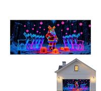 Decorazioni Natalizie Per Striscioni Per La Copertura Della Porta Del Garage - Decorazioni Festive 2D Piatte Per Babbo Natale, Grande Striscione Natalizio Sullo Sfondo Della Porta Del Garage Per Feste