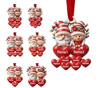 Decorazioni natalizie personalizzate, ornamenti festivi in acrilico, decorazioni natalizie per la famiglia incidibili con 2-8 nomi Regali unici per Natale, famiglie e coppie