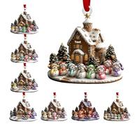 Decorazioni natalizie personalizzate, ornamenti festivi in acrilico, decorazioni natalizie per la famiglia incidibili con 2-8 nomi Regali unici per Natale, famiglie e coppie