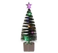 Decorazioni natalizie Regali per le donne Albero di Natale Statua Luce Albero di Natale in miniatura Ornamenti decorativi da scrivania