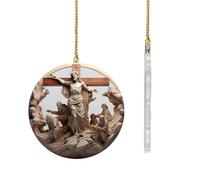 Decorazioni natalizie religiose - 2D Acrilico Artigianato religioso | Ornamenti per presepe di Natale | Per la casa giardino albero festività libreria interni auto maniglia e rami
