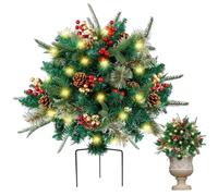 Decorazioni natalizie, riempitivo per l'albero di Natale artificiale a led con coni di Natale con coni, bacche per portico anteriore esterno