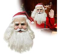 Decorazioni natalizie Set testa di Babbo Natale Cappello di Natale Barba Bianca Maschera Nonno Partito Vestire per Arti, Artigianato e Progetti scolastici Decorazioni natalizie Ornamenti Regali per