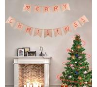 Decorazioni natalizie, striscioni di lino Buon Natale