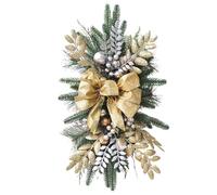 Decorazioni natalizie, swag natalizio, 23.6x11.8 Prelit lacrima di Natale Swag, decorazioni artificiali per scale di Natale in oro, ghirlanda di Natale sospesa per la finestra della parete della ring