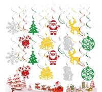 Decorazioni Natalizie Swirl Decorazioni per Feste con Babbo Natale Glitter | Natalizia da Soffitto per Porta Albero di Natale Mensola del Soggiorno Home Office Celebrazione