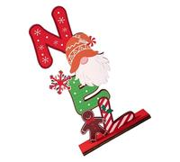 Decorazioni natalizie tradizionali in legno con omino di pan di zenzero e renne sculture per feste interne Styling intagliato a mano figurine di Natale