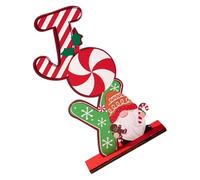 Decorazioni natalizie tradizionali in legno con omino di pan di zenzero e renne sculture per feste interne Styling intagliato a mano figurine di Natale