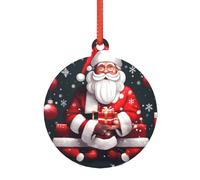 Decorazioni natalizie trasparenti a forma di Babbo Natale, in acrilico, per un albero di Natale minimalista