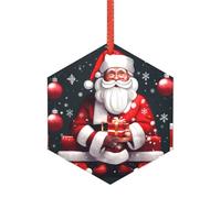 Decorazioni natalizie trasparenti a forma di Babbo Natale, in acrilico, per un albero di Natale minimalista