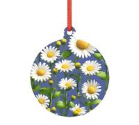 Decorazioni natalizie trasparenti a forma di margherita primaverile, in acrilico, per un albero di Natale minimalista