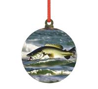 Decorazioni natalizie trasparenti a forma di onde di pesce basso, adornos de navidad in acrilico, per un albero di Natale minimalista