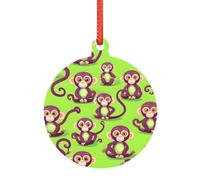 Decorazioni natalizie trasparenti a forma di scimmia, in acrilico, adornos de navidad per un albero di Natale minimalista