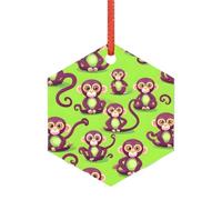 Decorazioni natalizie trasparenti a forma di scimmia, in acrilico, adornos de navidad per un albero di Natale minimalista