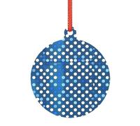 Decorazioni natalizie trasparenti con motivo a pois, in acrilico, per un albero di Natale minimalista