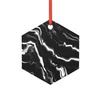 Decorazioni natalizie trasparenti con stampa marmorizzata, in acrilico, adornos de navidad per un albero di Natale minimalista