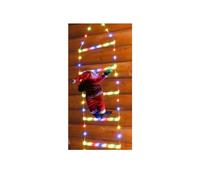Decorazioni Natalizie USB Lampada da Fata Lampada a Scala a LED con Babbo Natale Che Si arrampica Luce di Natale for Esterni for la casa Ornamenti di Capodanno(3M(1.19inch))