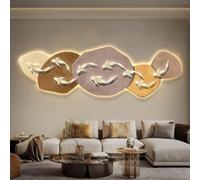 Decorazioni Parete Murale 3D Illuminata Scultura Buon Auspicio da Appendere | Decorazione Murale 3D a Forma Irregolare con Nove Pesci di Buon Auspicio, for Soggiorno, Corridoio e Ingresso