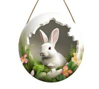 Decorazioni Pasquali Coniglietti Pasquali Appese Cartello per la Porta del Buco del Coniglio di Pasqua 2D Coniglio Pasquale Appese Decorazioni Adatto per Vacanza e Ingressi Festivi