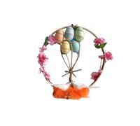 Decorazioni pasquali Ghirlanda fuoriporta uova di pasqua colomba fiori pesco d27 corona ornamento da appendere addobbi primavera