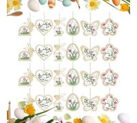 Decorazioni Pasquali per Albero | Addobbi In Legno Per Eventi Festivi,Ornamenti In Legno Per Pasqua Primaverile - Per Interno Esterno Fattoria Portico Parete Patio