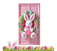 Decorazioni pasquali per porta,Stendardi con Coniglietto Riutilizzabili 90x180 cm | Addobbi pasquali per feste - Per esterno, giardino, feste, garage, aula, home office, parete del portico