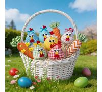 Decorazioni Pasquali, Pulcini Pasquali e 3 Carote Tessuto, Uova di Pasqua Decorative, Pasquali Caccia Alle Uova di Pasqua, Riempire del Cestino Pasquale, DIY Ghirlanda Pasquale Decorazioni Primavera