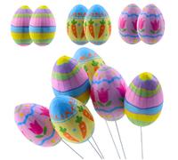 Decorazioni pasquali uova su filo 6 pz