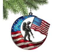 Decorazioni Patriottiche - Acrilico 2D Multicolore Resistente Sbiadimento | Ornamento Acchiappasole Con Soldato Patriottico - Per Cortile Posteriore, Giardino, Albero, Davanzali E Spazio Esterno