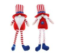 Decorazioni patriottiche per gnomo del 4 luglio, fatte a mano e statunitensi, gnomi svedesi Tomte, ornamenti da tavolo, giorno dell'indipendenza, giorno della commemorazione, giorno dei presidenti