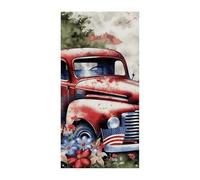 Decorazioni patriottiche per porte di camion rosso vecchio banner di benvenuto decorazioni per porte da parete porta anteriore appeso sfondo banner per interni esterni decorazioni per feste di