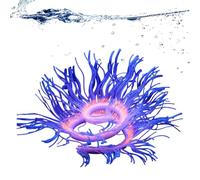 Decorazioni per acquari - Ornamenti in silicone morbido anemone di mare per acquario, ornamenti per acquari sotto luce incandescente per acqua dolce e salata