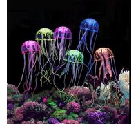Decorazioni per Acquario,Artificiale di Meduse, 6 Meduse Colorate con Effetto Luminoso, perfette per abbellire Vari Tipi di acquari, Ornamento Unico Che donerà Una Nota di originalità al Tuo Acquario