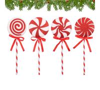 Decorazioni Per Alberi Lollipop - 4x Candy Candy Design, Colorful Holiday Accent | Dolce Stile Invernale, Dettagli Di Motivi Di Zucchero Vintage, Camera Familiare Ideale Per Il Centrotavola Stagionale