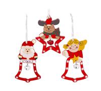 DECORAZIONI PER ALBERO DAM DMAJ0370C50 - Rosso, PVC e metallo, 6x6x10 cm, motivi natalizi