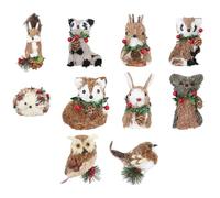 Decorazioni Per Albero Di Natale,10 Pezzi Pendente Bacca Acrilico - Decorazioni Natalizie A Tema Animale,Per La Famiglia E Gli Amici, Per Interni, Finestra, Mensola, Tavolo, Soggiorno, Casa Delle