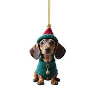 Decorazioni per albero di Natale bassotti cane albero di Natale pendenti per la casa di Natale decorazione interna esterna decorazione per feste di nozze pendenti pendenti auto appeso palline