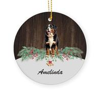 Decorazioni Per Albero Di Natale Bernese Mountain Dogs Ornamento Natalizio In Ceramica Con Cordino Decorazioni In Ceramica 7.3 Cm