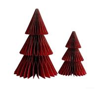 Decorazioni per albero di Natale, confezione da 2 pezzi, 20 cm e 30 cm, decorazione per tavolo o armadietto, colore bianco, rosso, verde, festivo, per la casa, per l'inverno (rosso)
