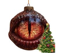 Decorazioni per albero di Natale | Decorazioni per feste in acrilico 2D - di Natale con occhio di drago | per supporto della finestra, camera, balcone, parete, giardino, cortile,