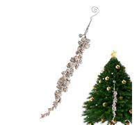 Decorazioni per albero di Natale glitterate - decorazioni lunghe artificiali lucide - decorazioni per albero di Natale - per porte anteriori scale ringhiere giorno del Ringraziamento festa compleanno