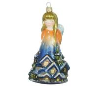 Decorazioni per albero di Natale in vetro soffiato a bocca dipinte a mano in Europa | Ciondoli per albero di Natale per Natale | Ciondoli per albero di Natale | Decorazioni per albero di Natale