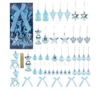 Decorazioni per albero di Natale infrangibili e riutilizzabili | Ornamenti per albero per feste, pareti, portico anteriore, davanzale, caminetto, ingresso